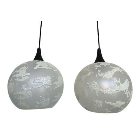 Modern Glass Globe Pendant Lights Pair | Etsy