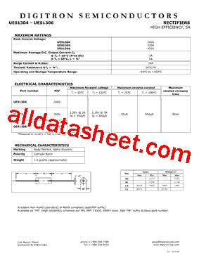 Ues Datasheet Pdf Digitron Semiconductors