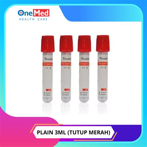 Jual Tabung Darah Vaculab Plain 5ml 5cc OneLab OneMed Shopee Indonesia