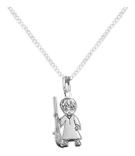 Dije Y Cadena Harry Potter Caricatura Plata Con Envio Meses Sin