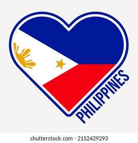 Philippines Heart Flag Badge Made Love Stock Vector Royalty Free