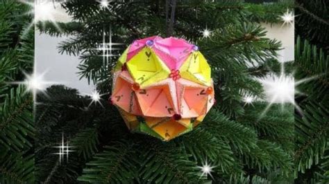 BOULE DE NOEL EN PAPIER Origami Modulaire Origami Modulaire Origami