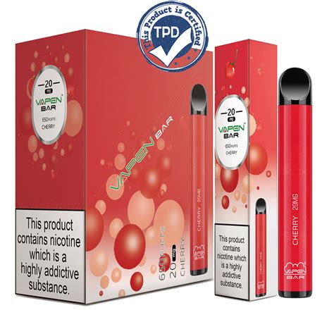 Hot Selling 2 Nic Vapen Bar 650 Puffs Disposable Vape Pen With Tpd