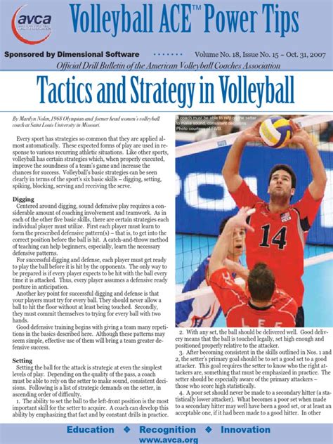 PT Tactics and Strategy in Volleyball | PDF | Volleyball | Ball Games