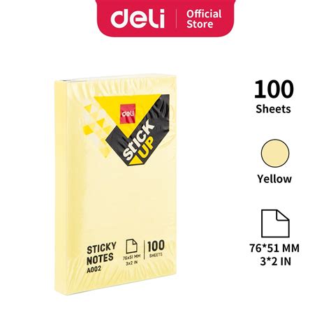 Jual Deli Memo Tempel Sticky Notes X Sheets Warna Kuning Dan