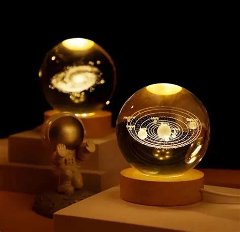 Хрустальный шар-ночник 3D, настольный, светильник , ночник детский, в ...