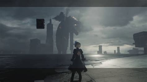 NieR Automata Flooded City EMP Goliath Boss Fight YouTube