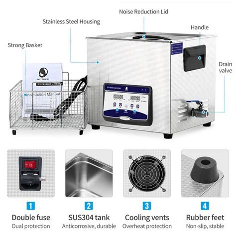 L Benchtop Ultrasonic Cleaner Skymen W Khz Sus Stainless