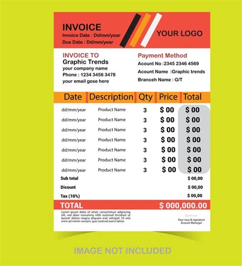 Premium Vector Creative Modern Business Invoice Design Template