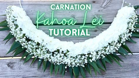 How to Make a Tongan Kahoa Lei with Carnations and Baby's Breath! - YouTube