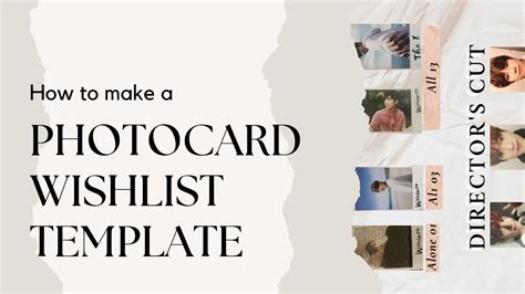 How To Make A Photocard Wishlist Template All On Your Phone Youtube