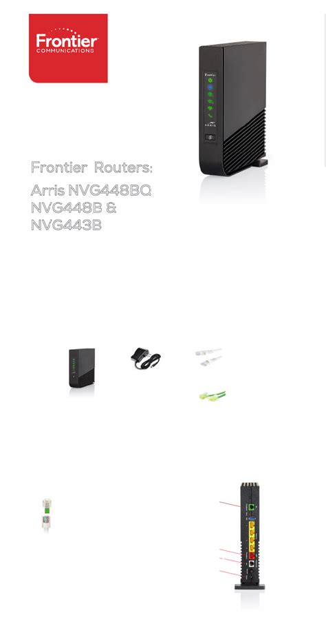 Frontier Arris NVG443B Network Router Quick setup manual PDF View/Download