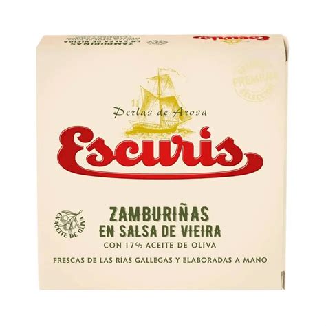 Comprar Zamburiñas en Salsa Vieira Conservas Escuris Premium