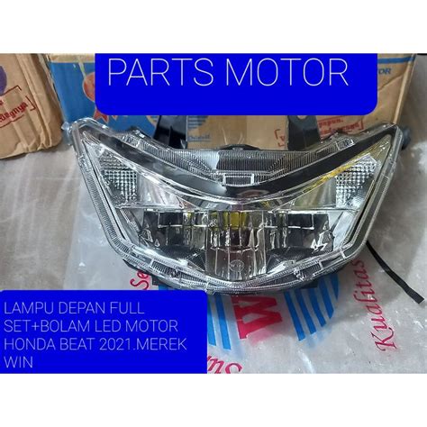 Jual LAMPU DEPAN FULL SET BOLAM LED MOTOR HONDA BEAT 2021 LED MEREK WIN