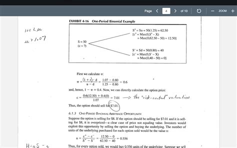 One Period Binomial Use The One Period Binomial Model To Solve