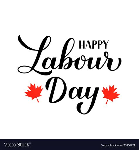 Happy Labour Day Calligraphy Hand Lettering Vector Image