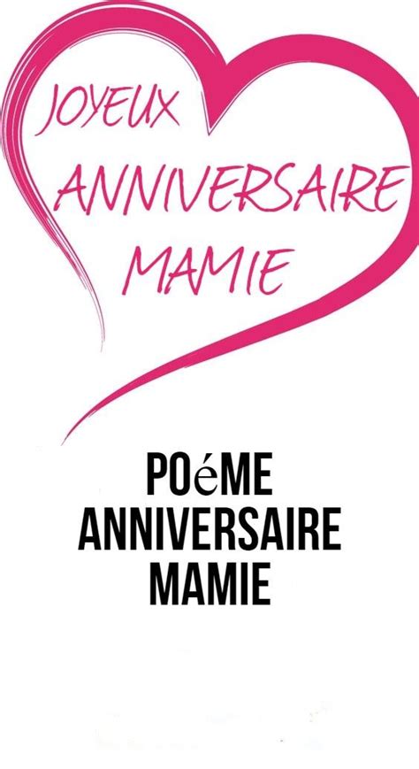 Po Me Anniversaire Mamie En Anniversaire Mamie Poeme