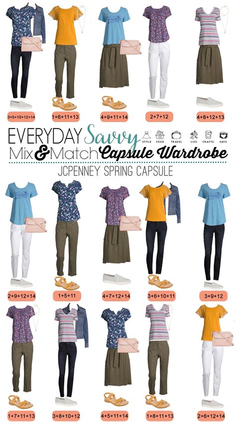 JCPenney Spring Clothes Capsule Wardrobe Outfit Ideas, 50% OFF