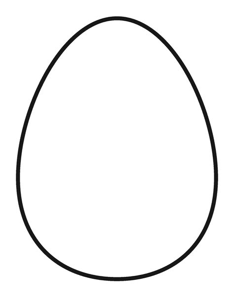 Easter Egg Outline Printable