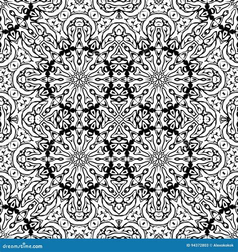 Abstract Seamless Outline Pattern Stock Vector Illustration Of