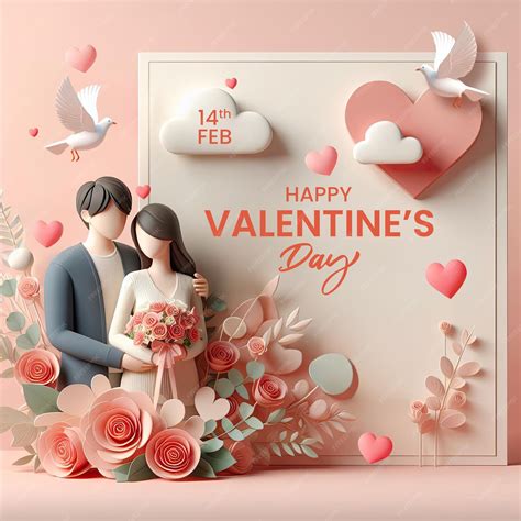 Premium PSD | Happy celebrate valentines day psd social media post template