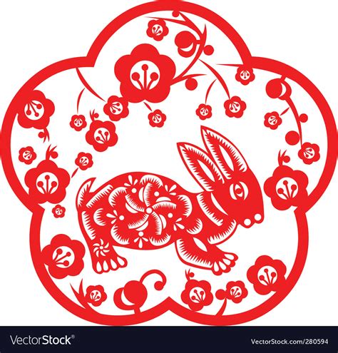 Chinese new year rabbit Royalty Free Vector Image