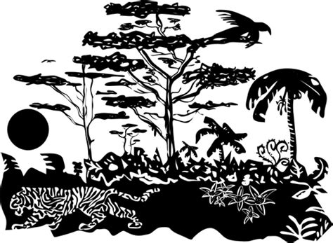 Jungle Silhouette Vector at Vectorified.com | Collection of Jungle ...