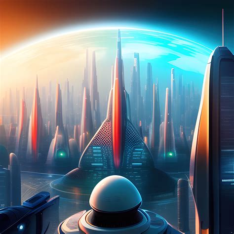 Futuristic City Scenery Art Artwork Abstract Cityscape Surreal Sci Fi Scifi Sf