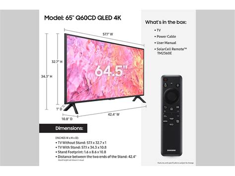 65 Televisores Clase Q60cd Qled 4k Smart Tv 2023 Qn65q60cdfxza Samsung Es