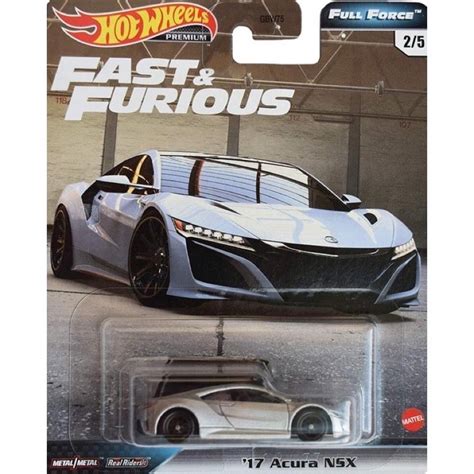 Hot Wheels Premium 17 Acura NSX Fast Furious Full Force SILVER