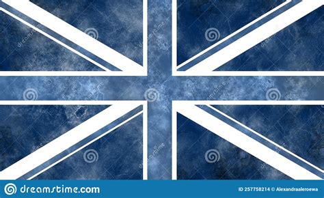 Blue Gray Abstract Flag Of Great Britain Stock Illustration