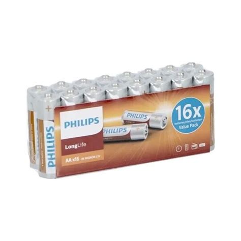 Philips Longlife Aa Batteri 16 Pack Elgiganten