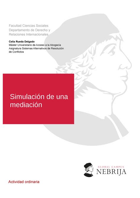 Actividad Ordinaria Sistemas Alternativos De Resolución De Conflictos