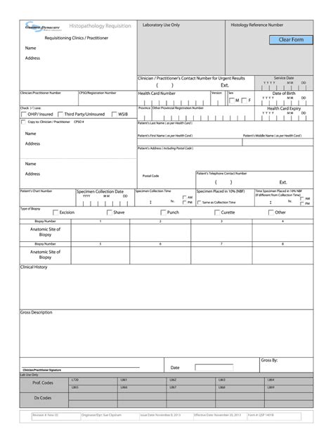 Histopathology request form sample: Fill out & sign online | DocHub