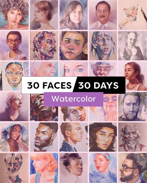 30 Faces30 Days Watercolor 0422 Sktchy