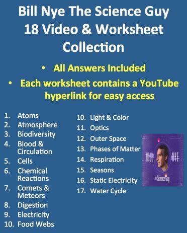 Bill Nye Phase Of Matter Worksheet Answers List The Three Phases Of