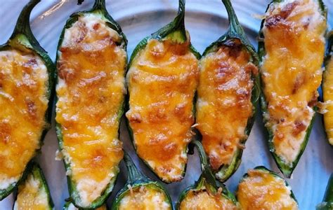 Air Fryer Stuffed Jalapeno Peppers Recipe Delish Daily Yum Recipe Stuffed Jalapeno