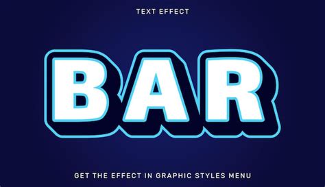 Premium Vector | Bar editable text effect in 3d style suitable for ...