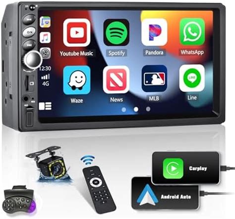 Amazon Estéreo de auto de doble DIN compatible con Apple CarPlay y