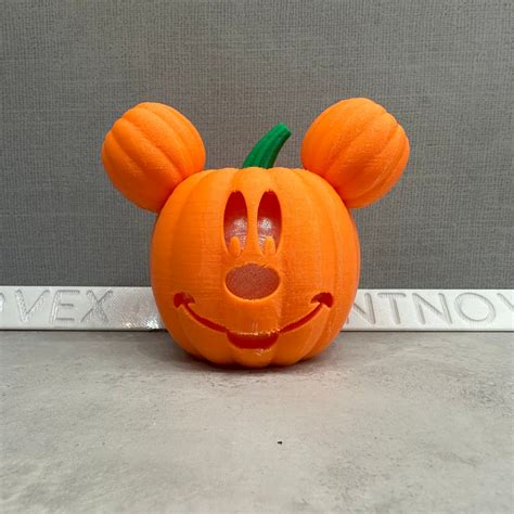 Printnovex Light Up Mickey Themed Pumpkin Head Jack O Lantern Battery