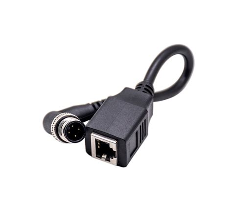 M12 Connector 4pin ถึง Rj45 สายเคเบิลอีเธอร์เน็ตหญิง คุณภาพสูง M12