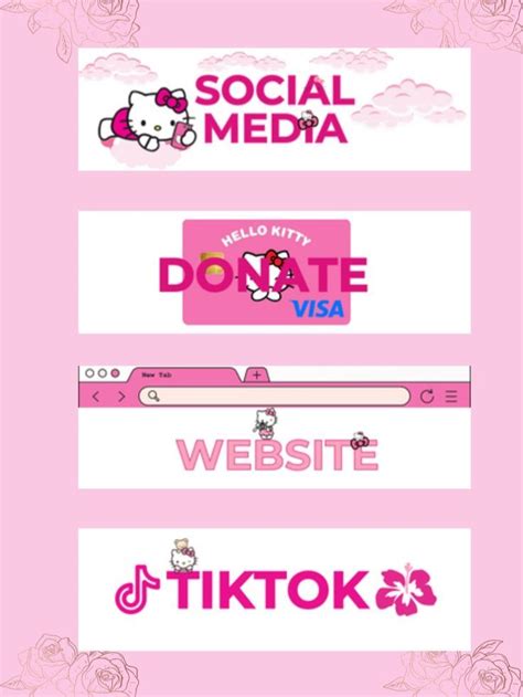 Pink Twitch Panels, cute kawaii aesthetic cat, white pink, stream ...