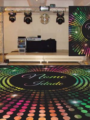 Lona Pista De Danca Baile Festa Festa Personalizada 2x2m Compre