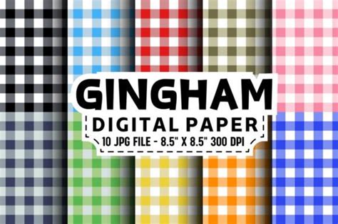 Gingham Digital Paper Digital Paper Graphic By Pop Creative Fabrica