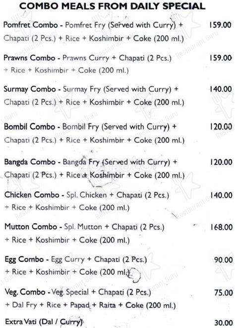 Menu at Revel, Mumbai, 195