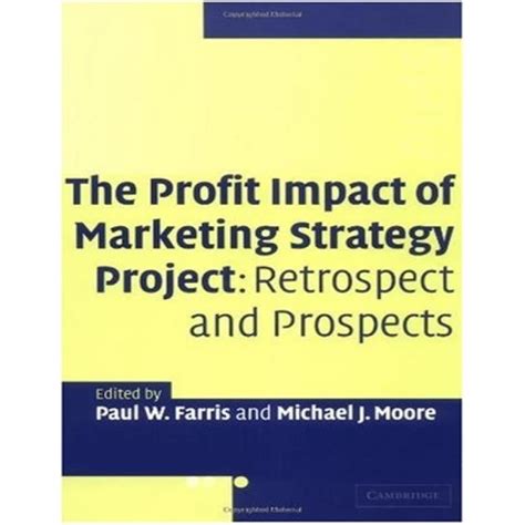 خرید و قیمت دانلود کتاب The Profit Impact Of Marketing Strategy Project