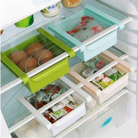 4 Colors Slide Kitchen Fridge Freezer Space Saver Organizer Storage