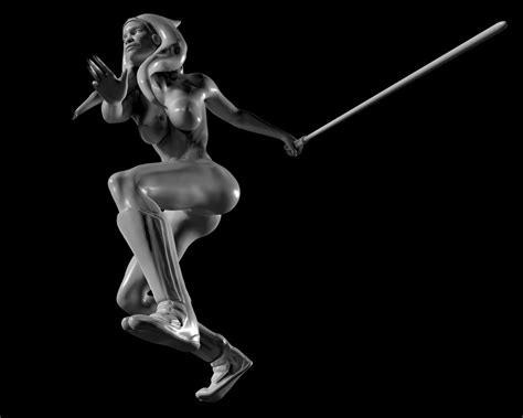 Ahsoka Tano Rosario Dawson Naked Statuette・ STL File for 3D printing・Cults