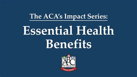 Essential Health Benefits Aca S Impact Healthwatch Wisconsin And Abc For Health Youtube