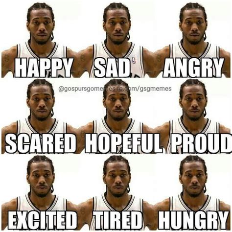 Spurs Kawhi Leonard Sportsmemes In 2020 Funny Nba Memes Funny Basketball Memes Basketball Memes